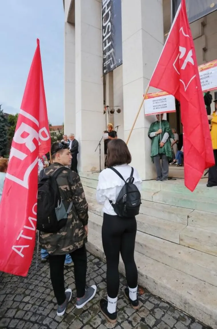 Prosvjed protiv uklanjanja imena mar&scaron;ala Tita u organizaciji inicijative 'Antifa&scaron;izam je moj izbor'