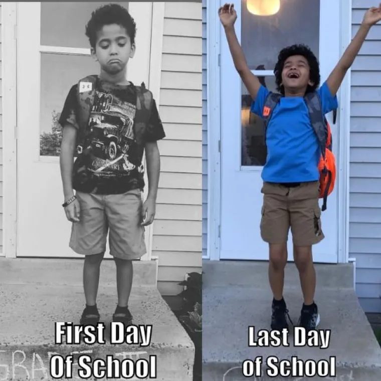 Nije im lako: fotke klinaca prije i poslije prvog dana &scaron;kole