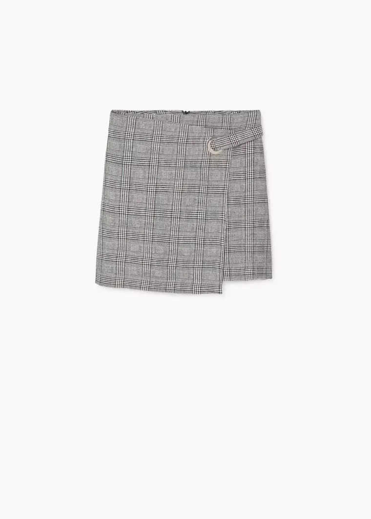 Karirana suknja na preklop, Mango, 199,90 kuna