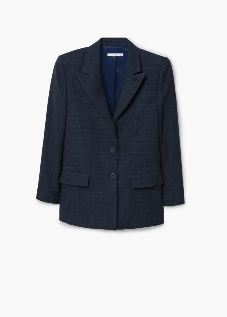 Plavi karirani blazer, Mango, 549,90 kuna
