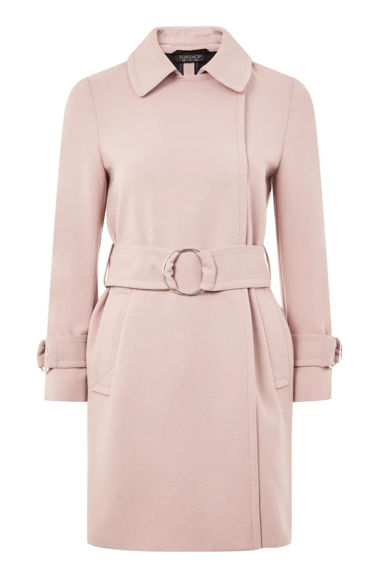 Kaputić pastelno ružičaste boje s remenom, Topshop, 557,17 kuna