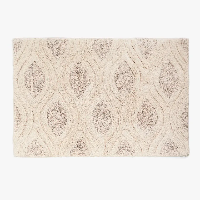 Pamučni tepih za kupaonicu od žakarda s geometrijskim motivom, Zara Home, 259,00 kuna