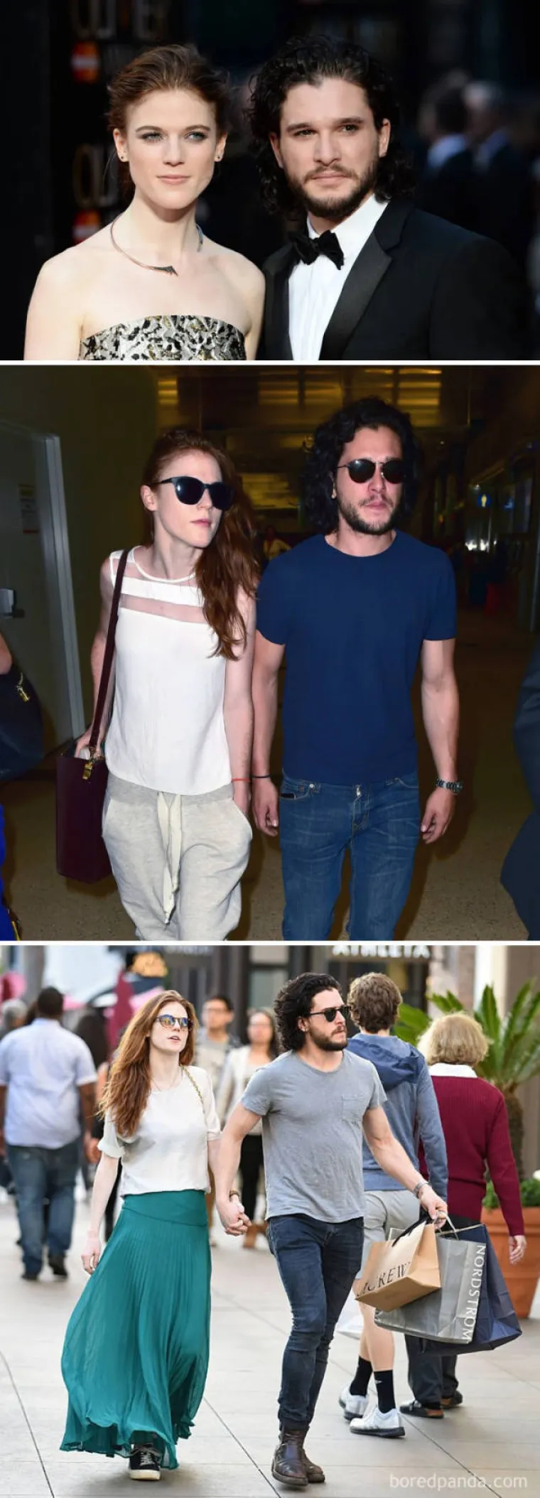 Ako ste se ikada pitala kako izgledaju stvarni partneri glumaca iz Igre prijestolja, u galeriji možete pronaći sve što vas zanima! Rose Leslie (Ygritte) i Kit Harington (Jon Snow)