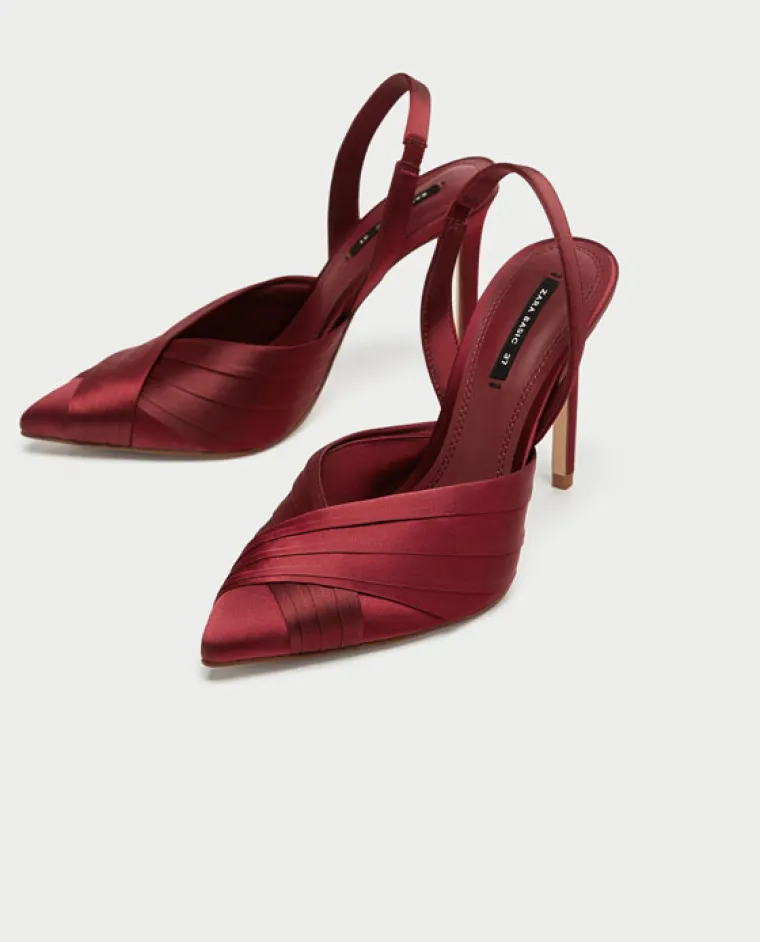 Satenske cipele s otvorenom petom, Zara, 299,90 kuna