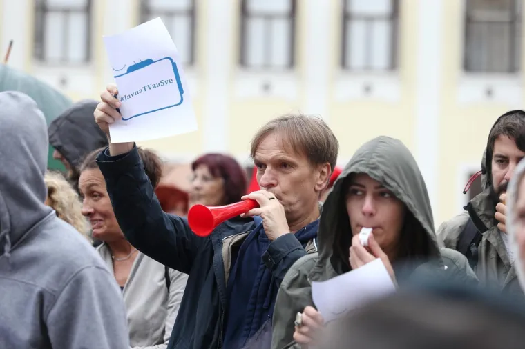 Prosvjed protiv ukidanja emisije 'Hrvatska uživo'