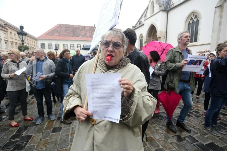 Prosvjed protiv ukidanja emisije 'Hrvatska uživo'