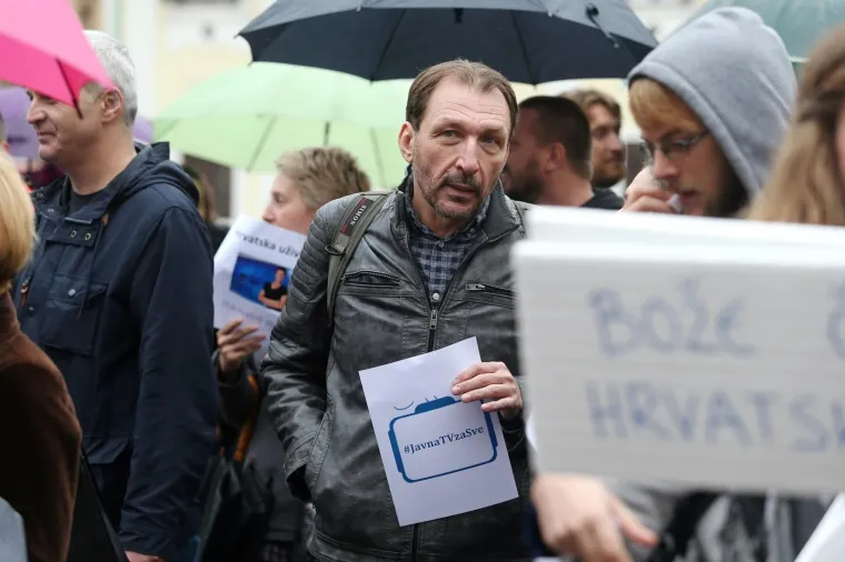 Prosvjed protiv ukidanja emisije 'Hrvatska uživo'