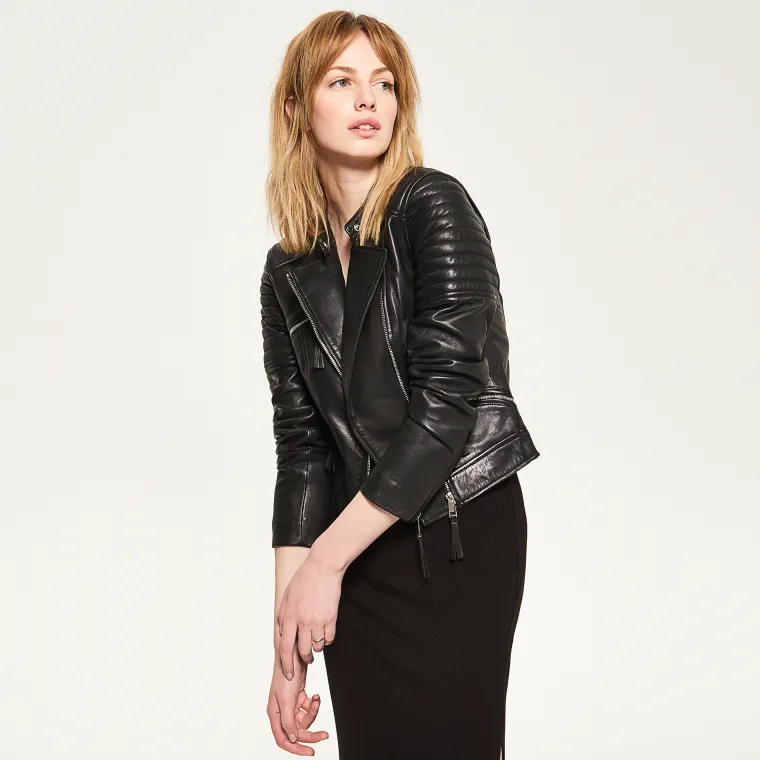 Kožna motoristička jakna