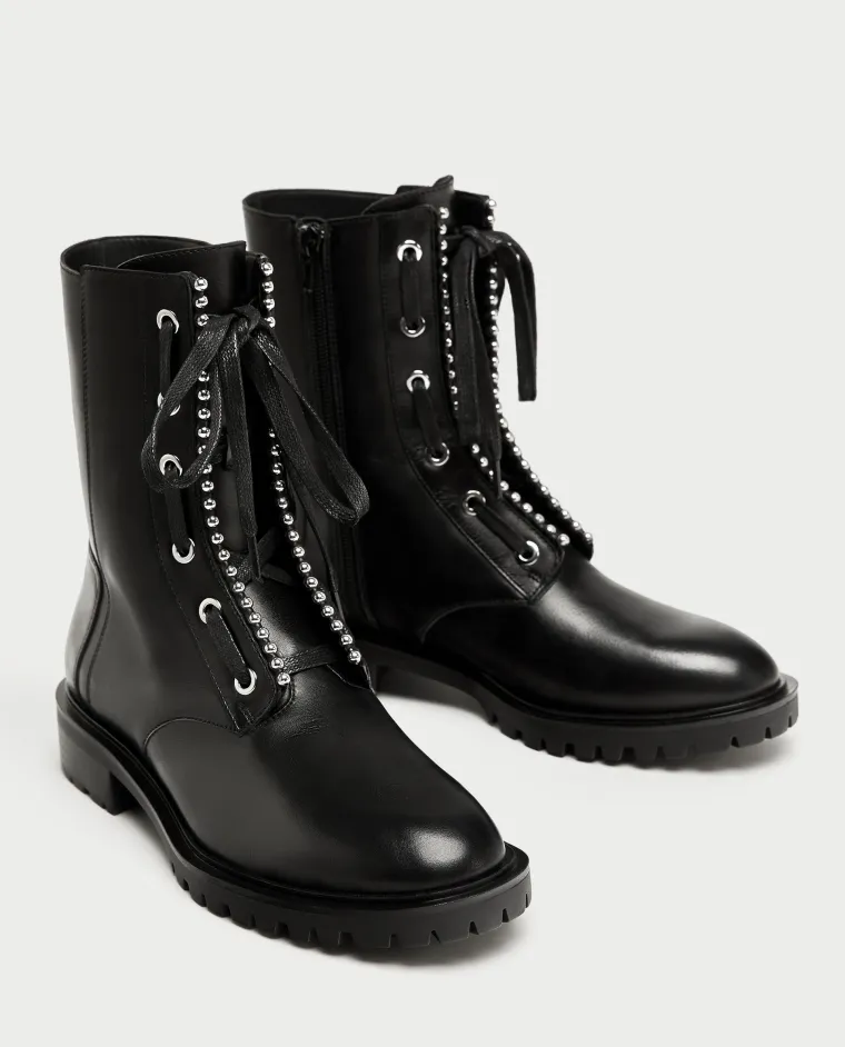 Kožne gležnjače s kuglicama, Zara, 699,90 kuna