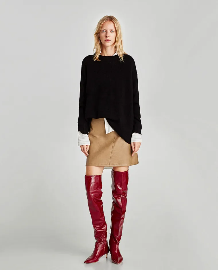 Mini suknja s efektom kože, Zara, 149,90 kuna