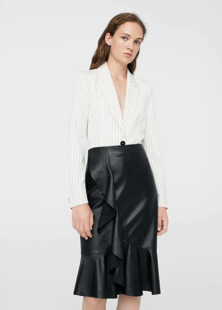 Kožna suknja s volanima, Mango, 899,90 kuna