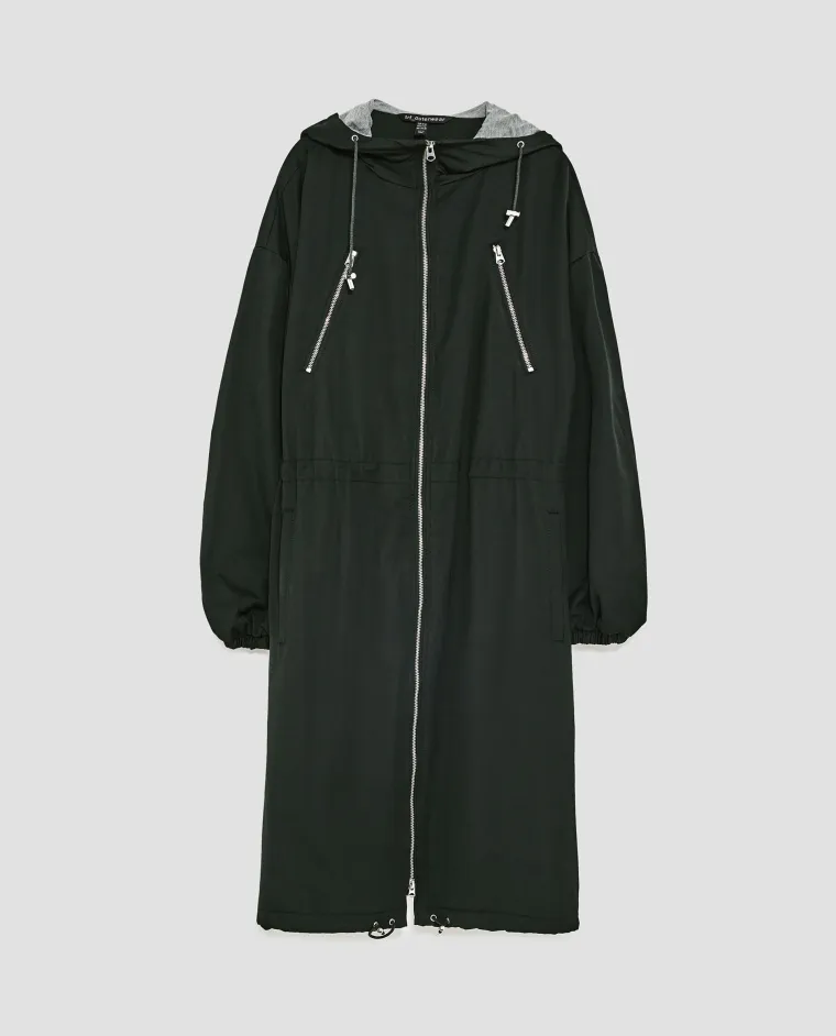 Duga kabanica od tehničke tkanine, Zara, 399,90 kuna