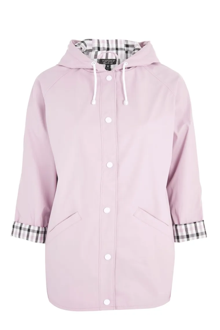 Pink kratka kabanica s kapuljačom, Topshop, 415,64 kuna