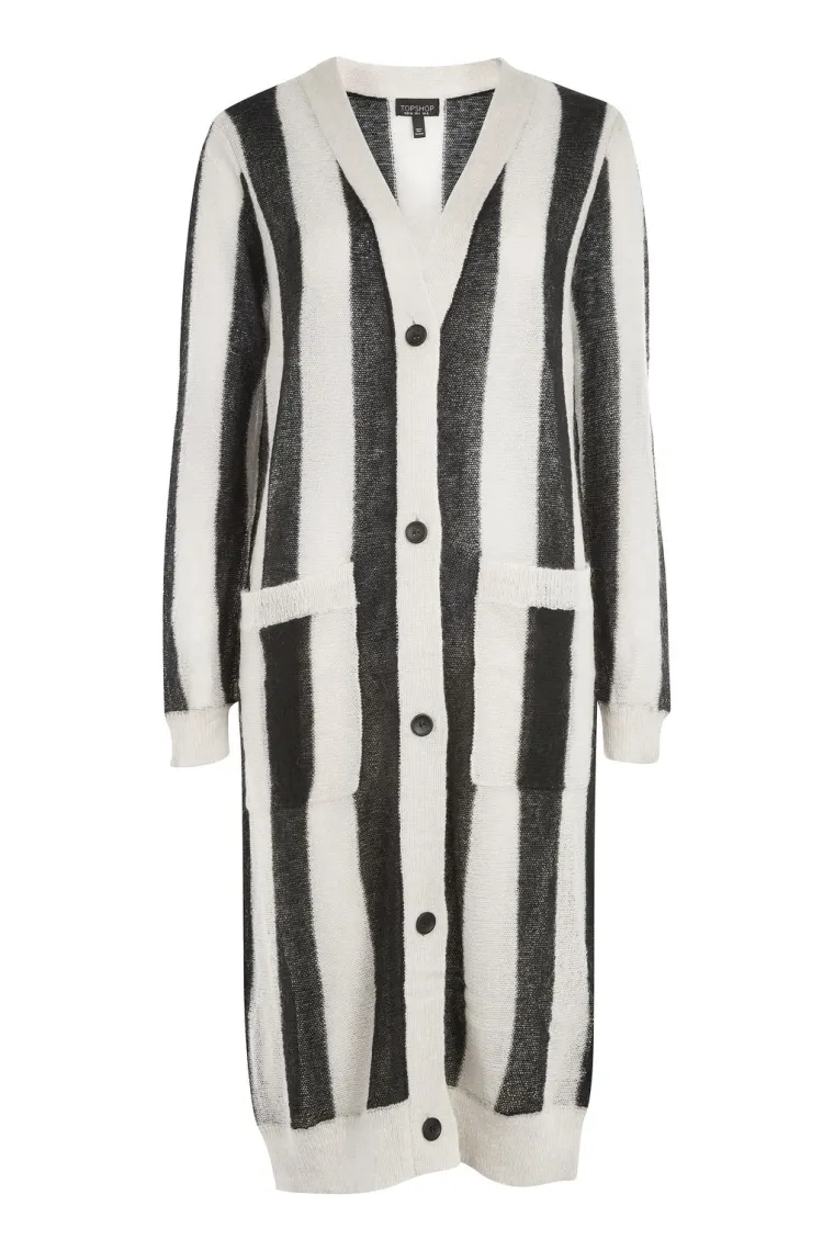Crno-bijeli dugi kardigan, Topshop, 389,55 kuna