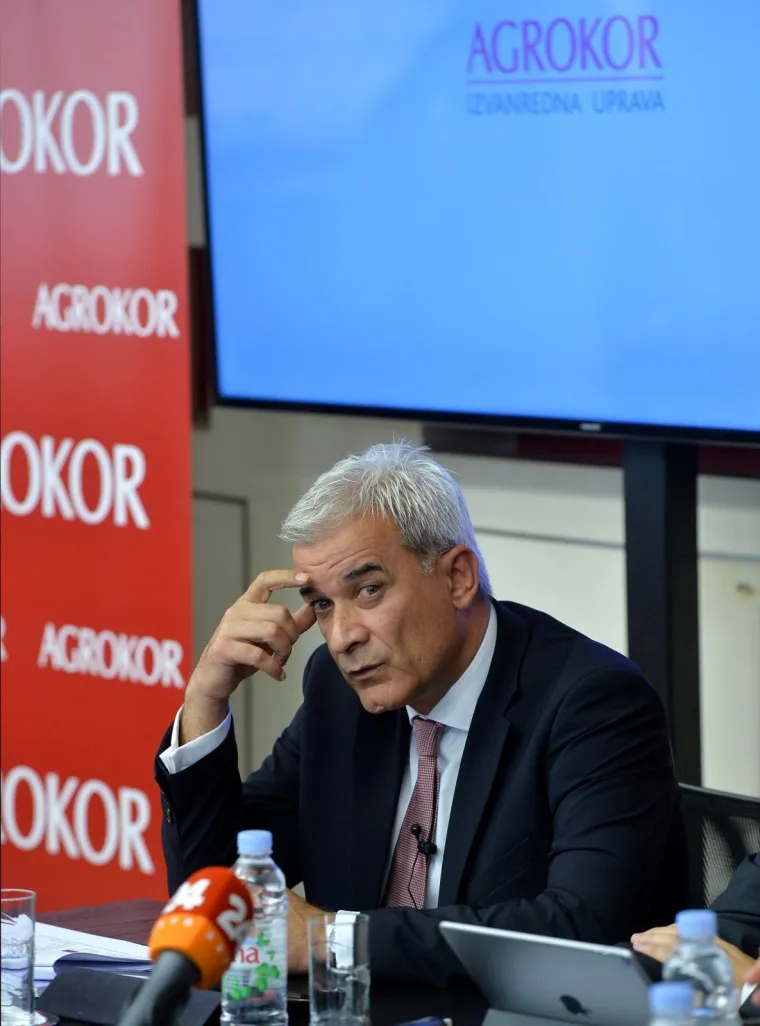 Izvanredna uprava Agrokora na čelu s povjerenikom Antom Ramljakom objavila je najvažnije nalaze revidiranog financijskog izvje&scaron;ća Agrokora d.d. kao i revidirani konsolidirani financijski izvje&scaron;taj grupe Photo: Marko Lukunic/PIXSELL