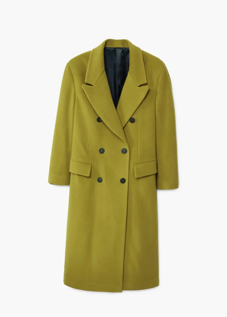 Oversized vuneni kaput u maslinasto zelenoj boji, Mango, 1.299,90 kuna