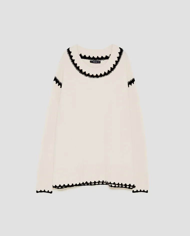 Pulover s kontrastnim dijelom, Zara, 229,90 kuna