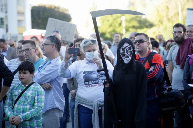 Prosvjed protiv asfaltne baze u Donjoj Lomnici