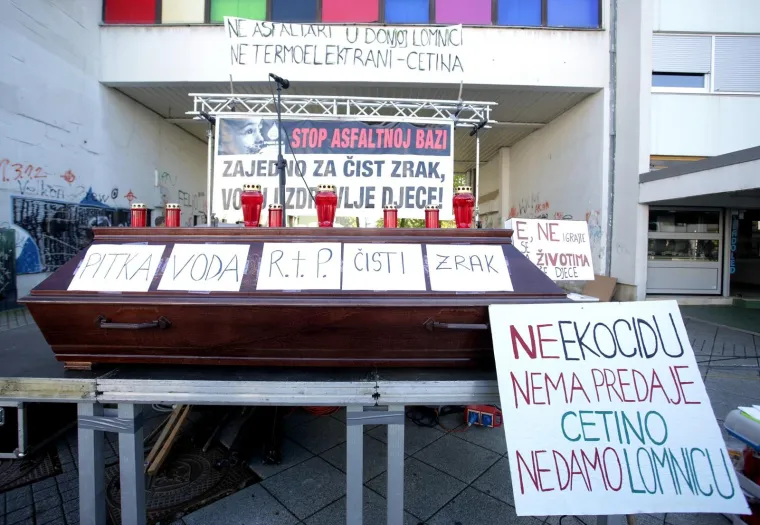 Prosvjed protiv asfaltne baze u Donjoj Lomnici