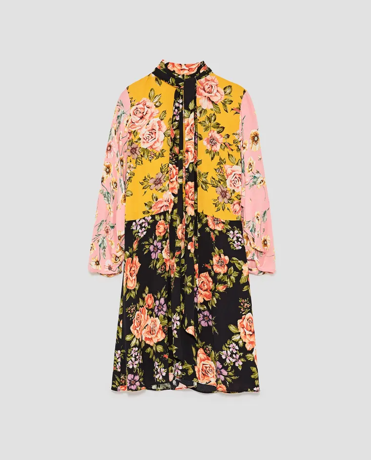 Patchwork haljina cvjetnog uzorka, Zara, 299,90 kuna