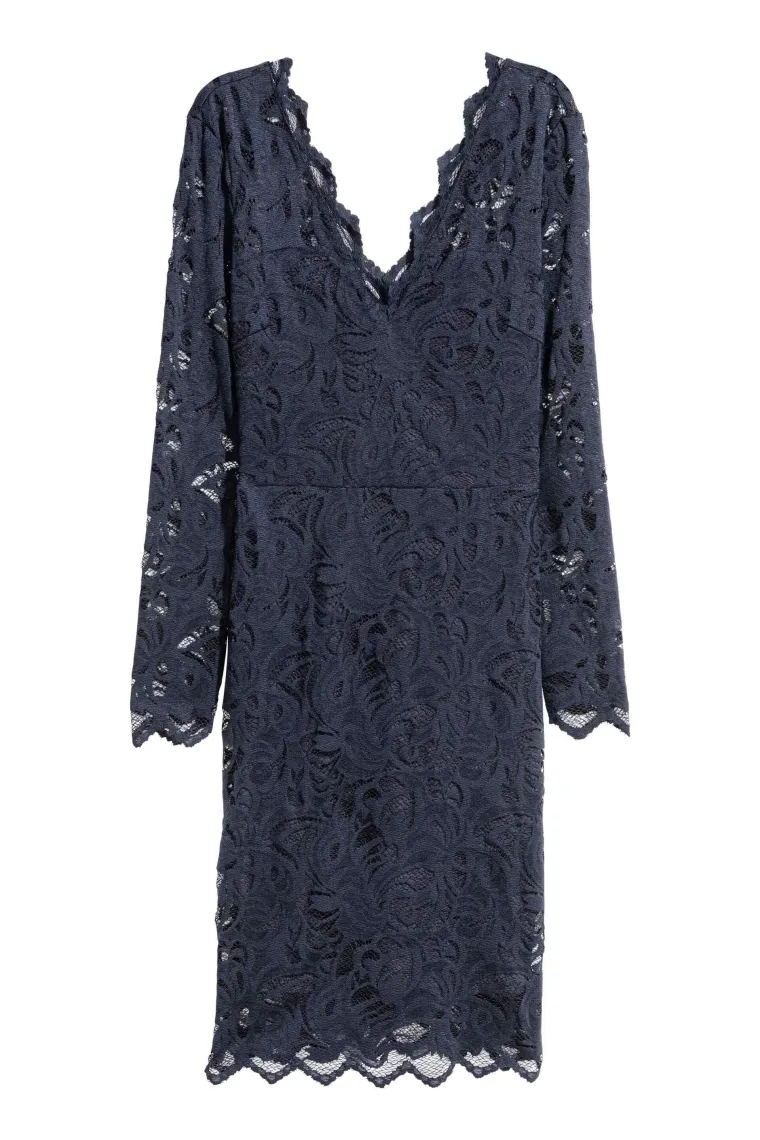 Čipkasta haljina s duplim V izrezom, H&amp;M, 263,45 kuna