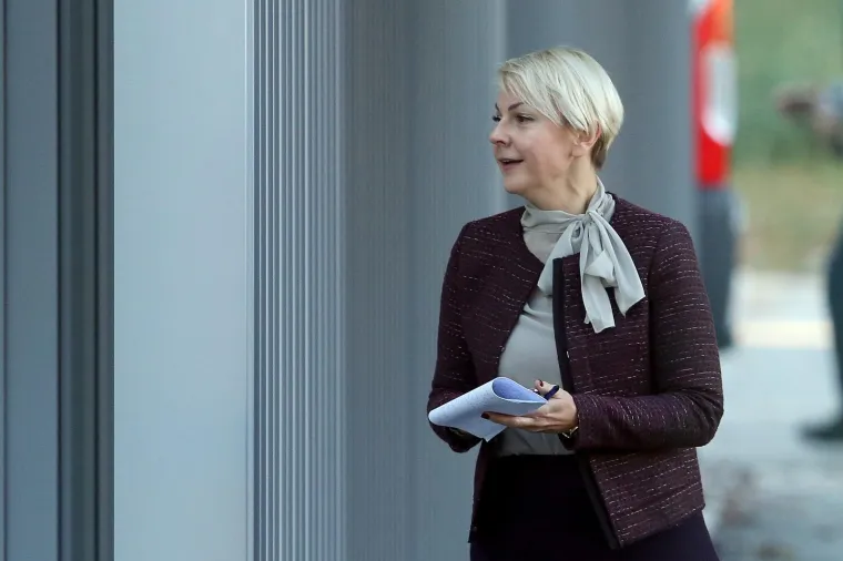 Dubravka Krklec, odvjetnica Mislava Galića ispred Županijskog državnog odvjetni&scaron;tva. 
Photo: Goran Stanzl/PIXSELL