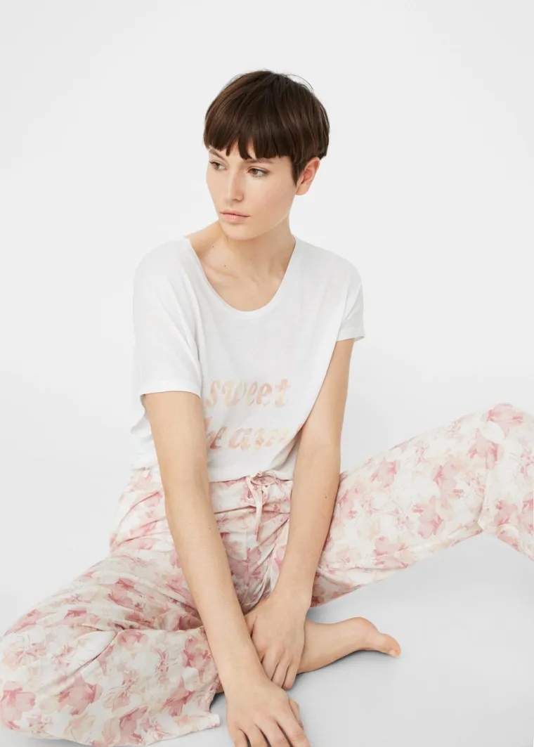 Gornji dio pidžame, Mango, 99,90 kune; Donji dio pidžame, Mango, 99,90 kuna