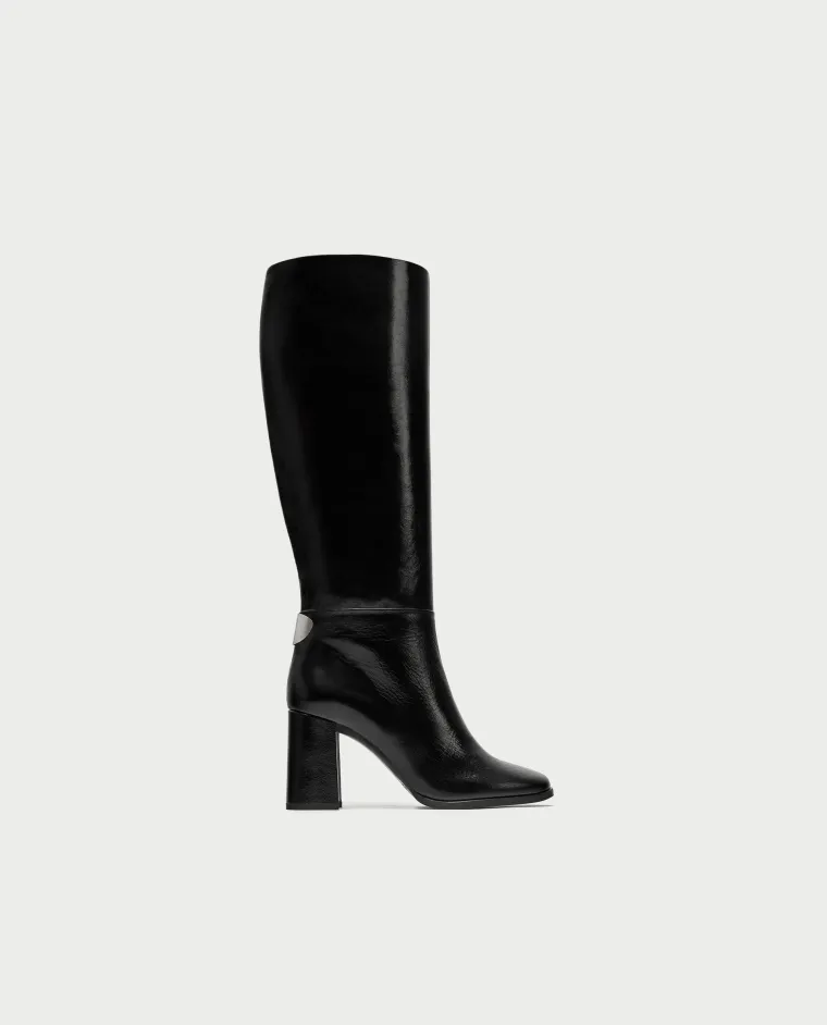 Kožne čizme do koljena s debelom potpeticom, Zara, 699,90 kuna