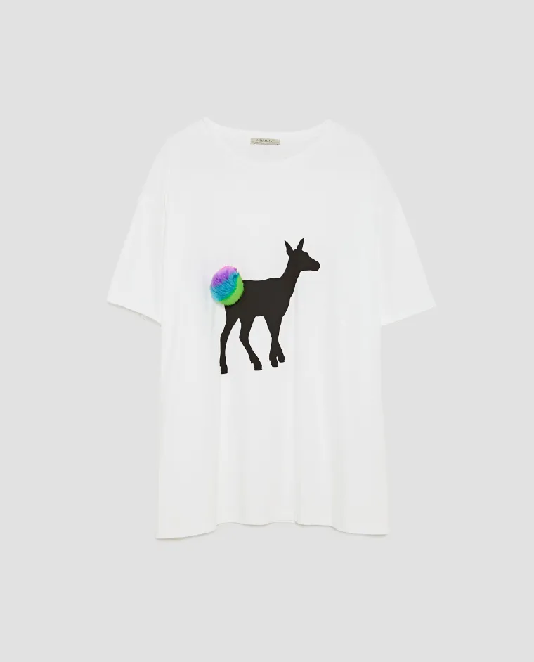 Majica s motivom magarca i pomponom, Zara, 99,90 kuna