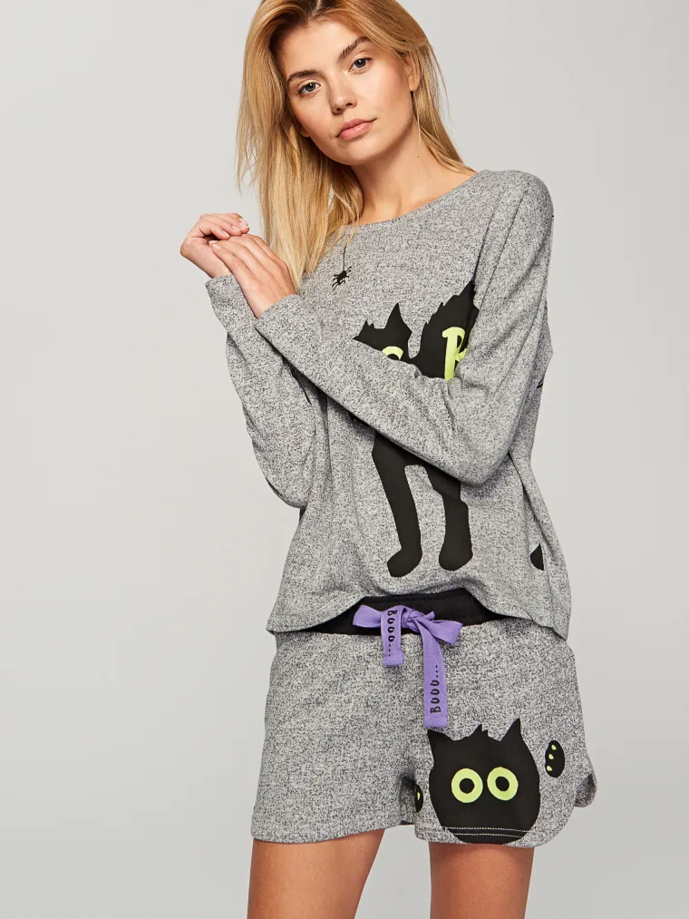 Tematska Halloween pidžama s motivom crnih mačaka, Reserved, 151,23 kune