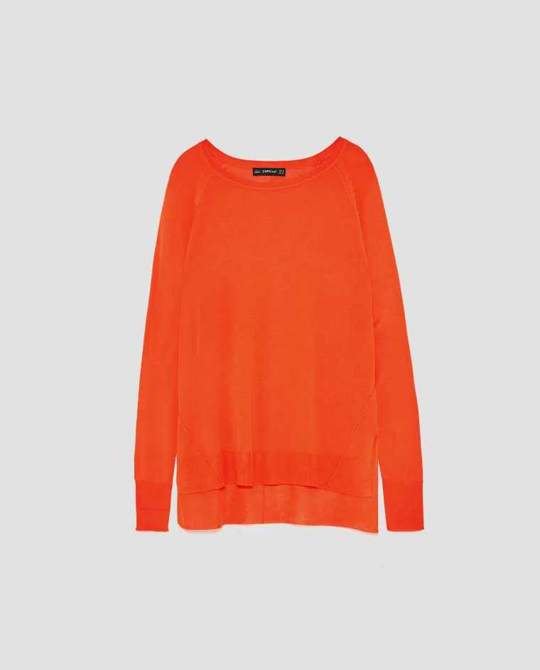 Pulover s bočnim rasporima, Zara, 99,90 kuna