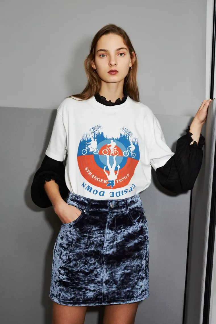 'Upside down' bijela kratka majica, Topshop, 168,34 kune
