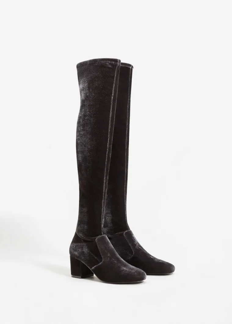 Visoke bar&scaron;unaste čizme s manjom petom, Mango, 399,90 kuna