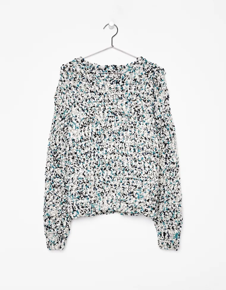 Kombinirani džemper s metaliziranim vlaknima, Bershka, 199,90 kuna