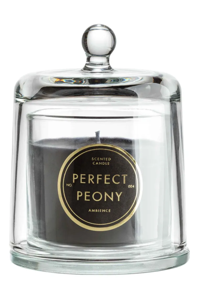 Svijeća u staklenci s poklopcem mirisa božura, H&amp;M Home, 110,36 kuna