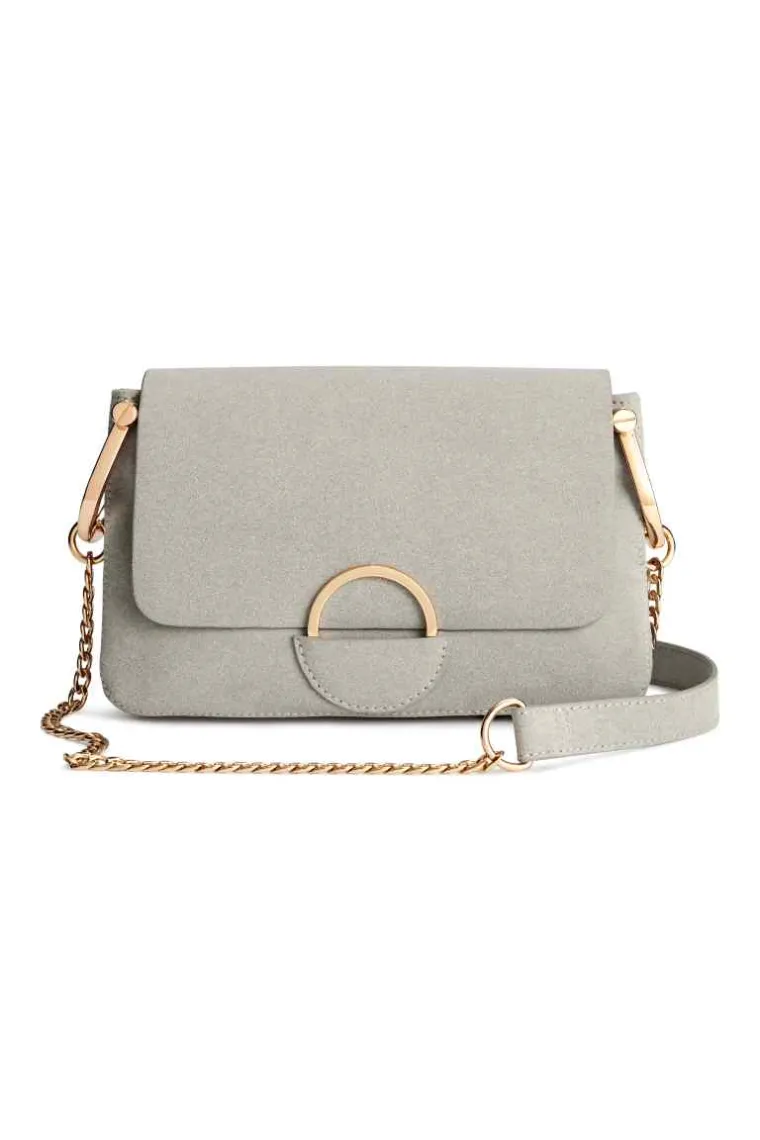 Siva torbica sa zlaćanim detaljima, H&amp;M, 187,93 kune