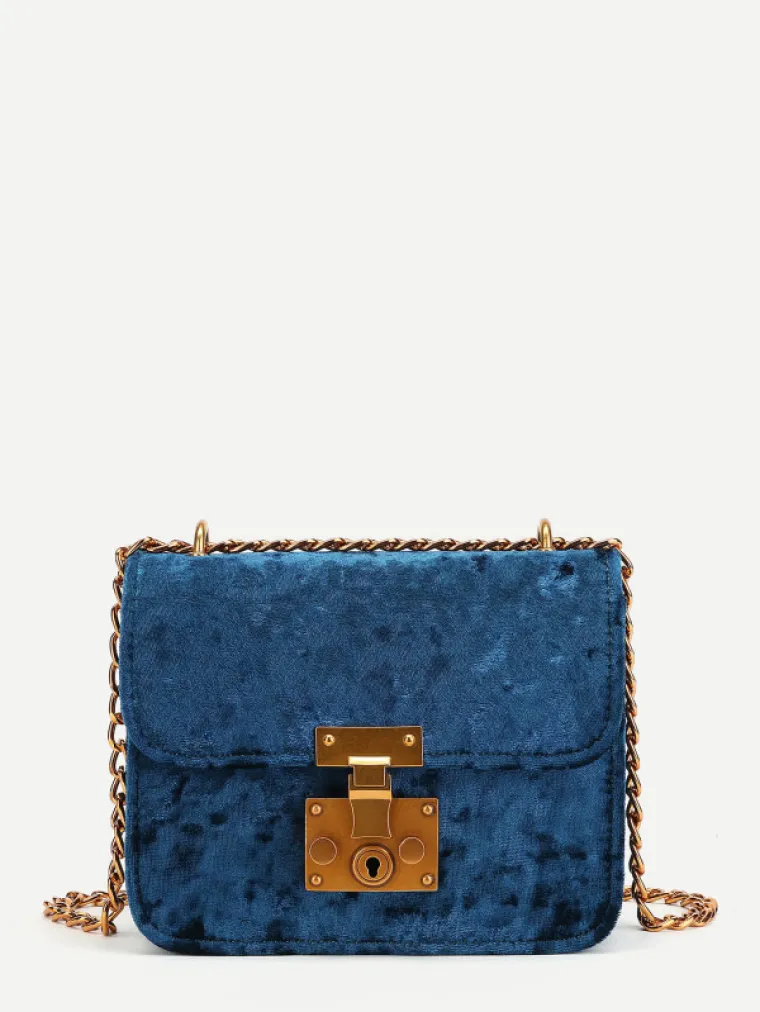 Plava bar&scaron;unasta torbica, SheIn, 110,57 kuna