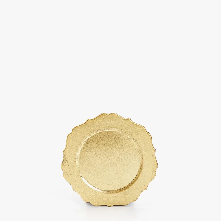 Zlaćani tanjur za kruh s valovitim rubom, Zara Home, 25,00 kuna