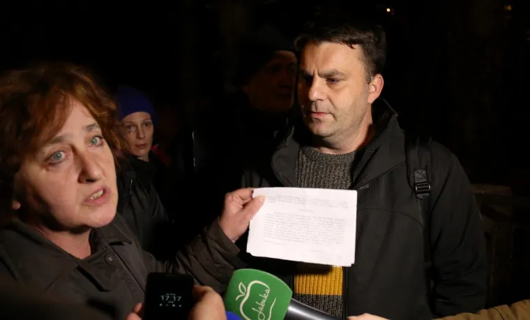 Prosvjed stanovnika Sigeta koji se protive izgradnji budućeg trgovačkog centra