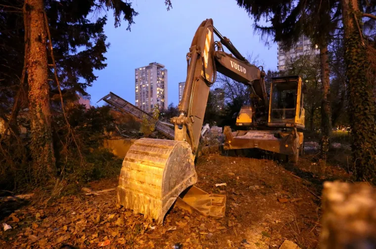 Prosvjed stanovnika Sigeta koji se protive izgradnji budućeg trgovačkog centra