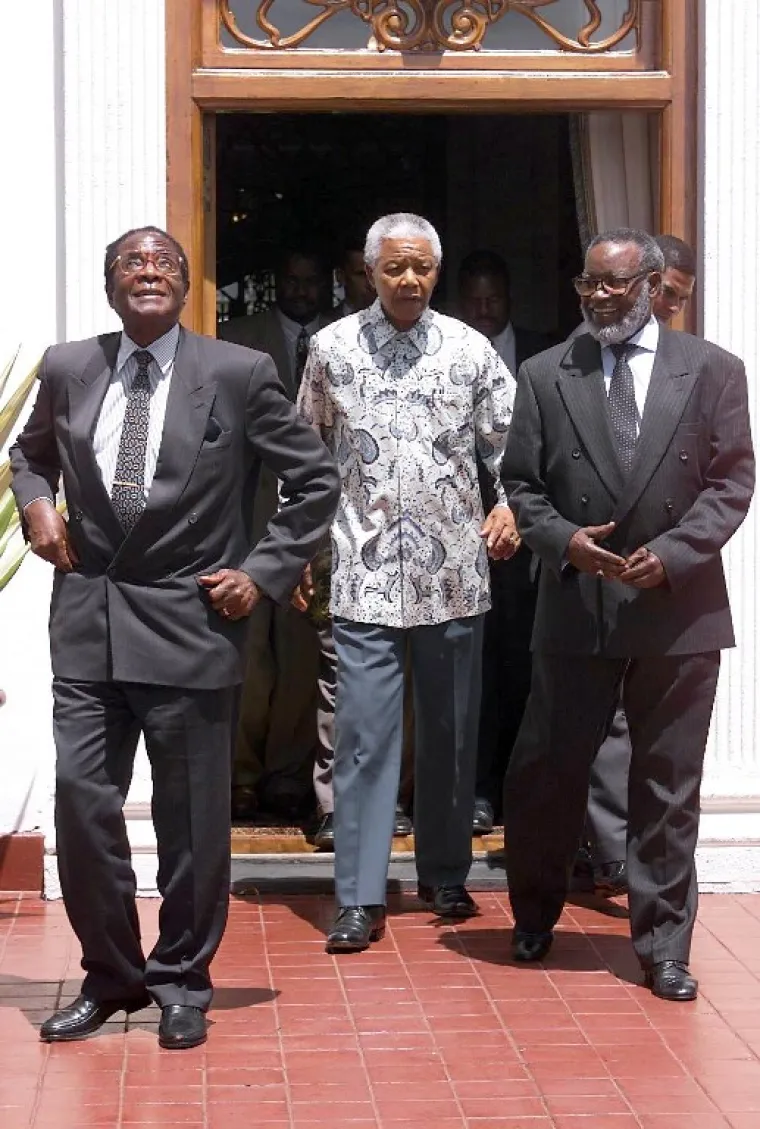 Nelson Mandela, Robert Mugabe i Sam Nujoma