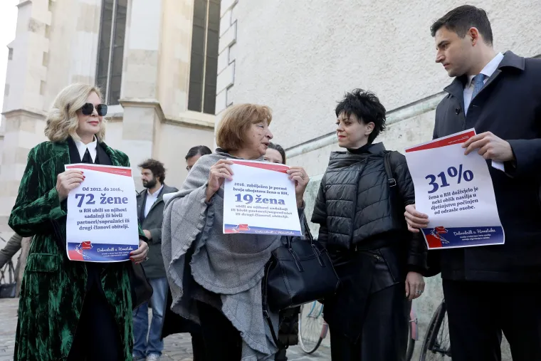 Ispred Sabora prosvjedna akcija za ratifikaciju Istanbulske konvencije