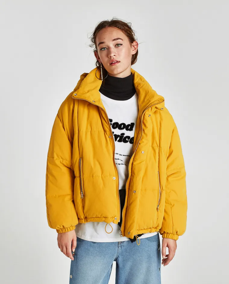 Žuta puffy jakna, Zara, 399,90 kuna