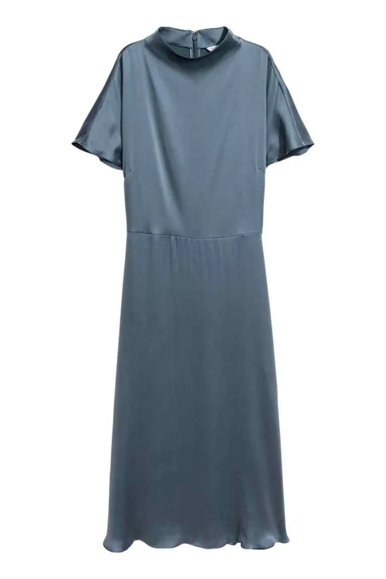 Svilena plava haljina, H&amp;M, 965,80 kuna