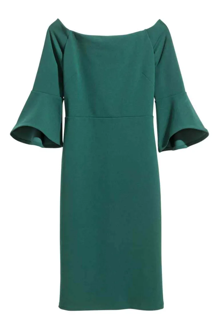 Zelena haljina polu dugih rukava, H&amp;M, 224,53 kune