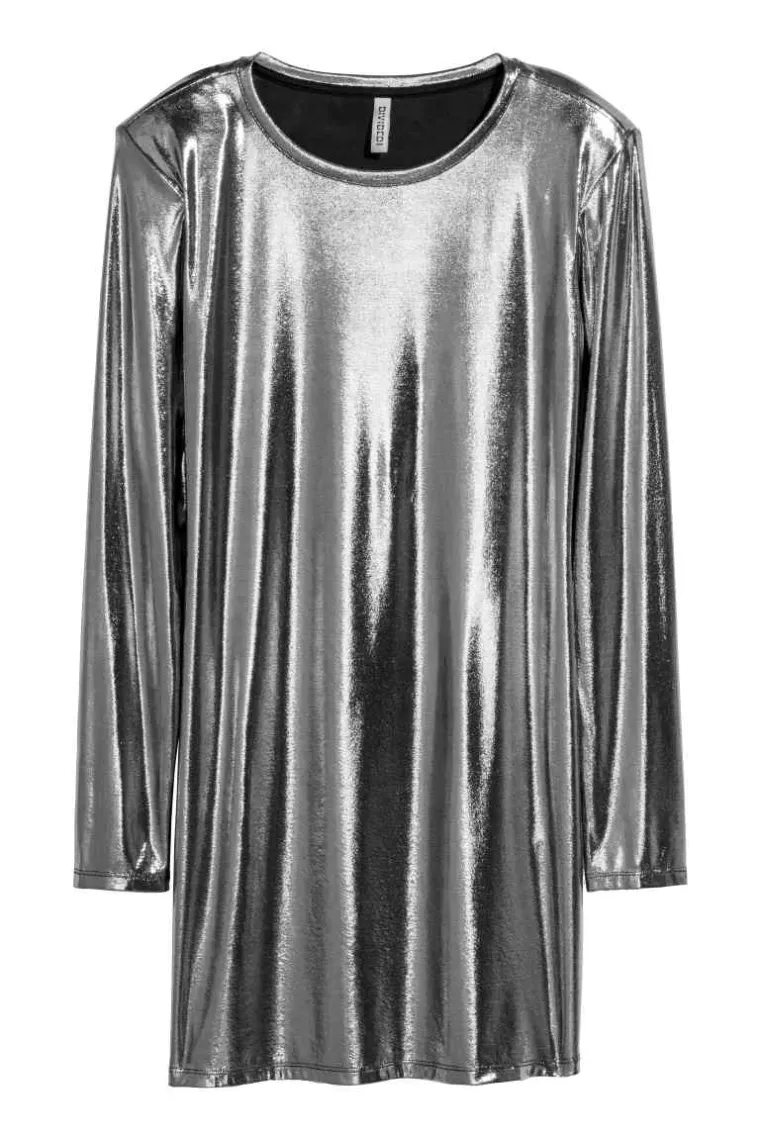 Metalik mini haljina, H&amp;M, 149,66 kuna