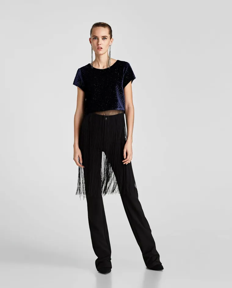 Baršunasti top s resama, Zara, 229,90 kuna