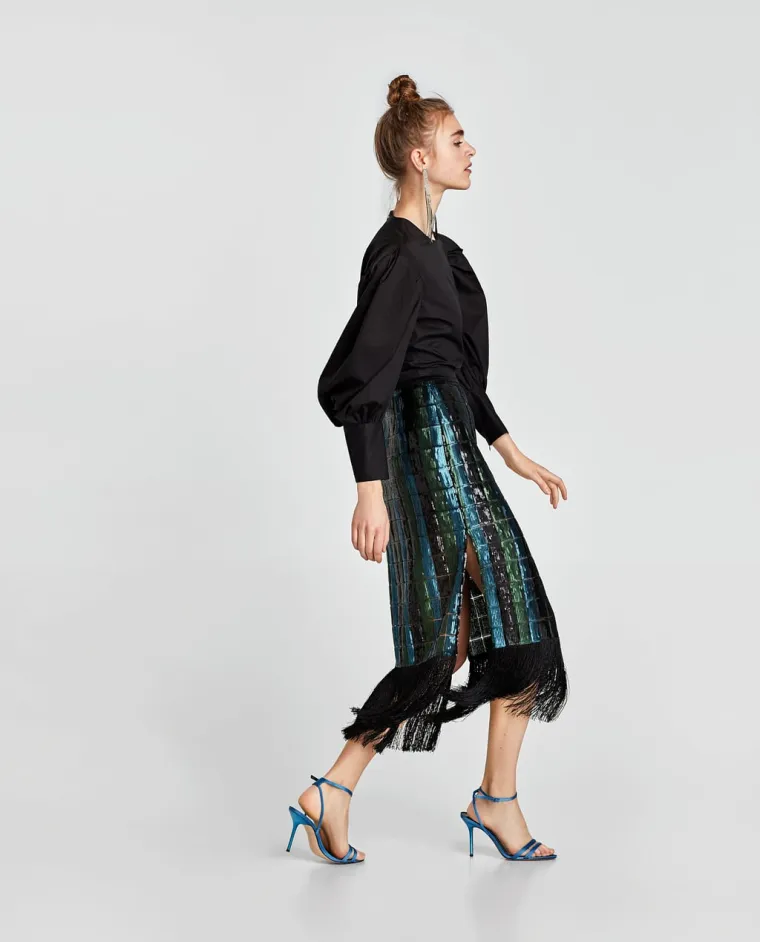 Suknja sa šljokicama i resama, Zara, 399,90 kuna