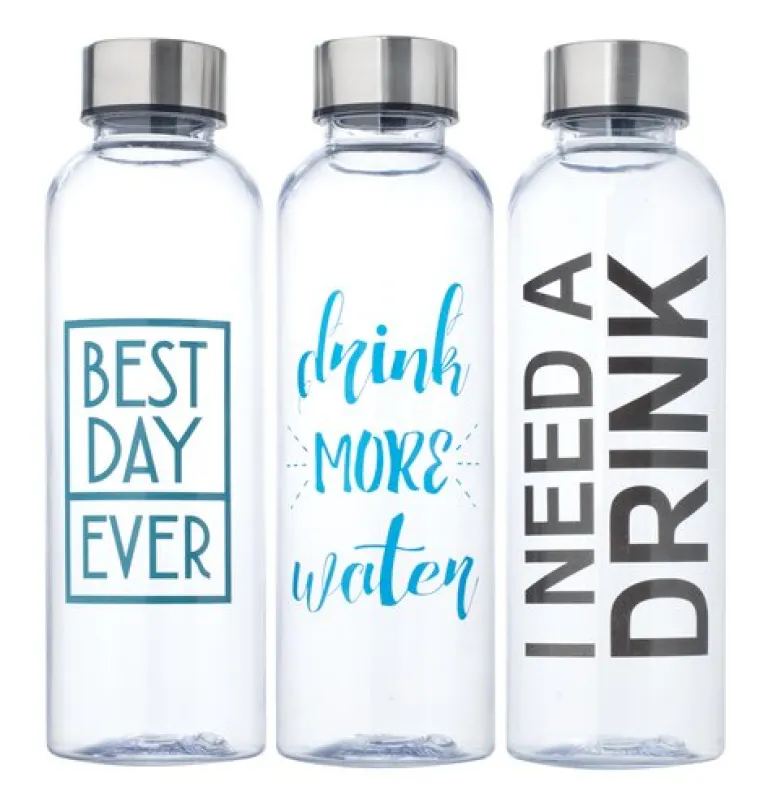 Hidratacija tijekom radnog dana je važna, a simpatična poruka na boci uveselit će svaki radni stol.  Boca, Jysk, 15,00 kuna