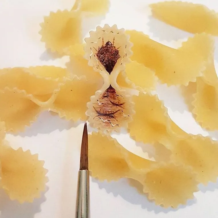 Kralj minijatura slika na kokicama, krilima insekata, vrhovima &scaron;ibica, sjemenkama i o&scaron;tricama žileta